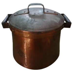 19th Century French Copper Pot With Lid