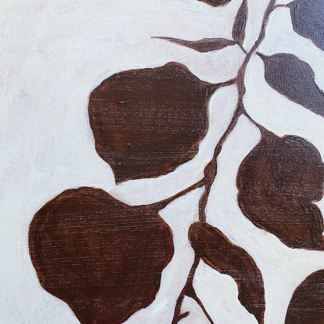 Original Botanical Abstract Painting, Hand Painted Acrylic on Board, Modern Floral Wall Art For Sale In West Palm - Image 6 of 7