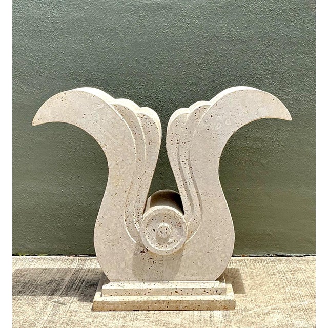 Vintage Deco Coquina Console Table Pedestal For Sale - Image 12 of 15