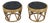 Pair of 1970s Vintage Rattan and Bamboo Round Ottoman Footstools For Sale