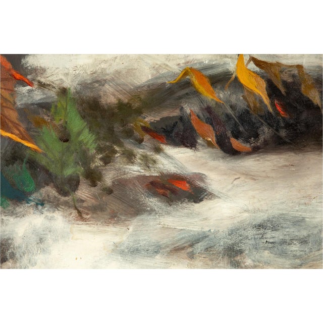 Wood John D. Boison Large Organic Abstract Oil Painting, 49" Long For Sale - Image 7 of 10