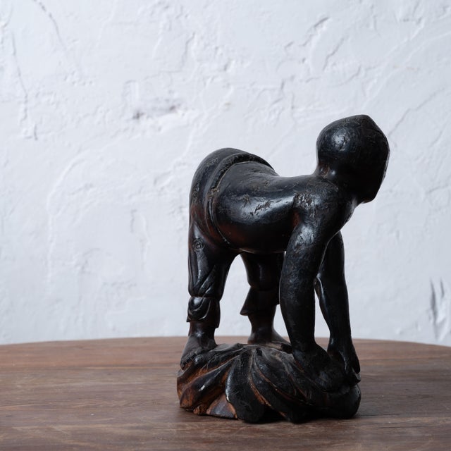 A Japanese Carved Root Yōkai Figure, Meiji Period For Sale In Savannah - Image 6 of 12