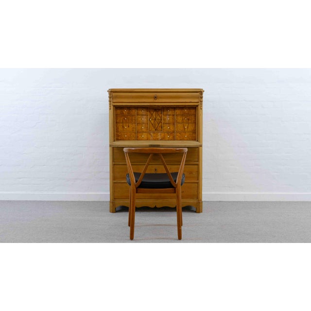Brown Antique Biedermeier Secretaire, 1845 For Sale - Image 8 of 18