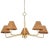 Traditional Mitzi Issa 6-Light Chandelier with Rattan Shades, Aged Brass For Sale - Image 3 of 3
