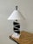 Vintage Graphic Black + White Plexi Lamp by Moss, Circa 1950s. Striking composition of black and white triangles...