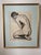 Glass Carl Felkel, Female Nude Charcoal Drawing, Chalk and Charcoal, Framed For Sale - Image 7 of 8