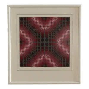 Victor Vasarely 'Bouloss' Op Art Numbered Lithograph
