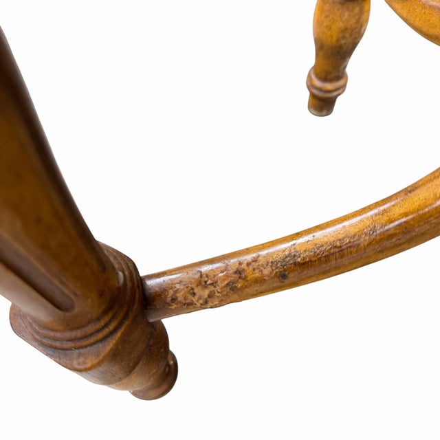 Vintage Two Drawer Birds Eye Wood Brass Gallery Drinks or Side Table For Sale - Image 9 of 11
