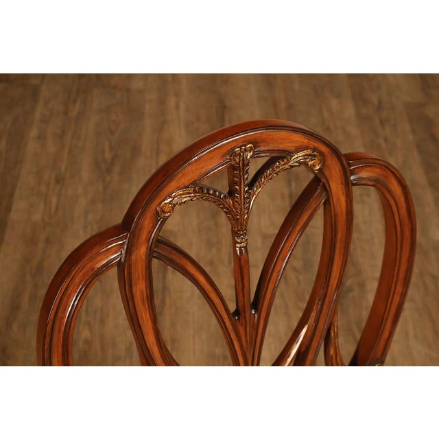 Hepplewhite Style Quality Set of Four Shield Back Dining Chairs For Sale - Image 12 of 18