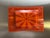 Orange Higgins Glass Dish or Tray For Sale - Image 8 of 13