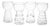 Amélie Vase- Assorted Styles, Set of 4 For Sale