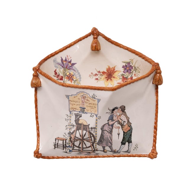 20th Century Sarreguemines Ceramic Letter Box, France, 1820 For Sale - Image 9 of 9