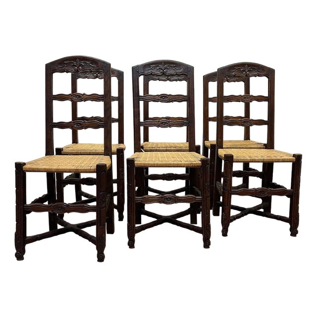Antique Kitchen Chairs, Set of 6 For Sale