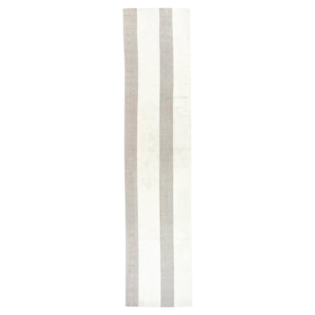 Modern Minimalist Flat-Weave Wool Runner by Doris Leslie Blau For Sale