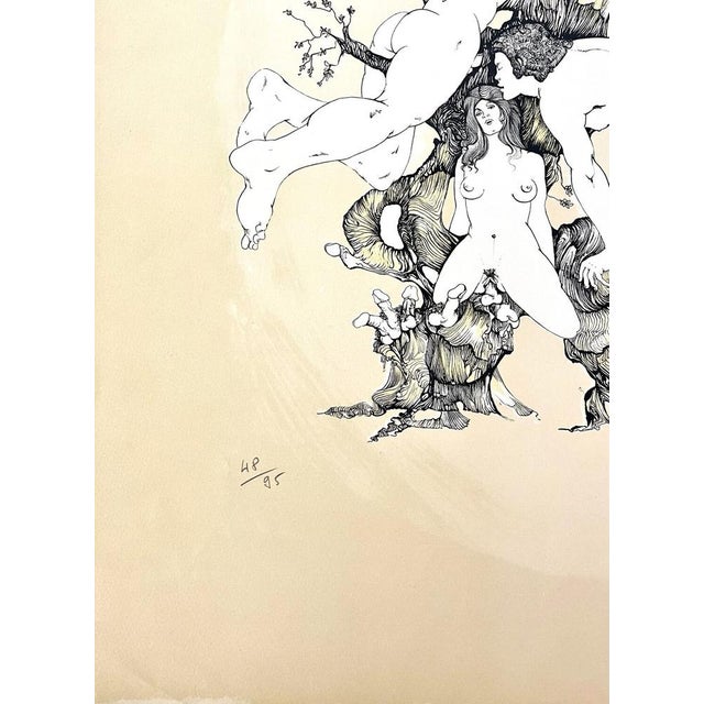 Didier Moreau, L'Amour, 1973, Original Lithograph For Sale - Image 3 of 4