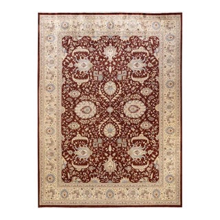 Mogul, One-of-a-Kind Hand-Knotted Area Rug in Brown, 9' 2" x 12' 5" For Sale
