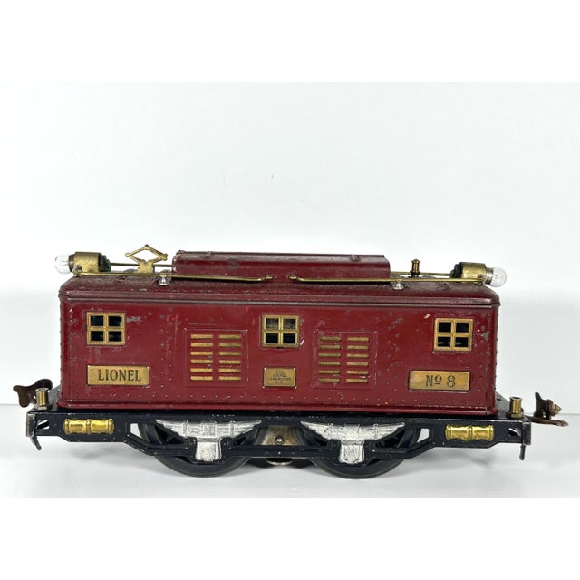 Red Early 20th Century Prewar Lionel Standard Gauge No. 8 Electric Locomotive For Sale - Image 8 of 10