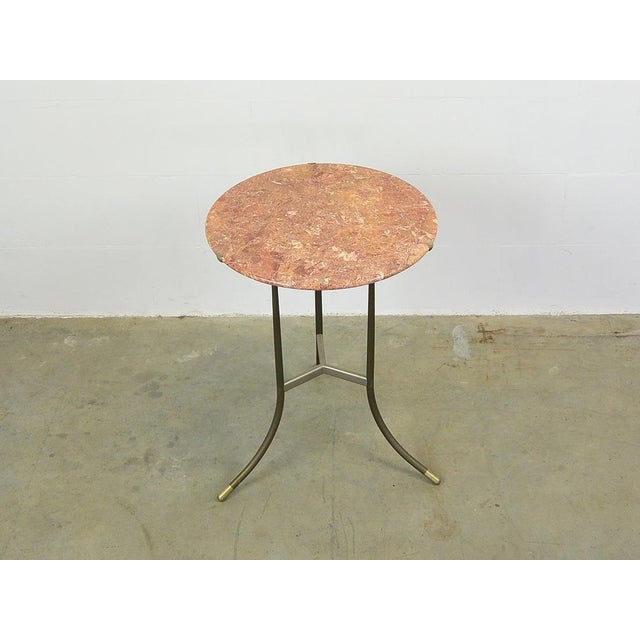Bronze and Marble Side Table by Cedric Hartman, USA, 1970s For Sale - Image 4 of 8