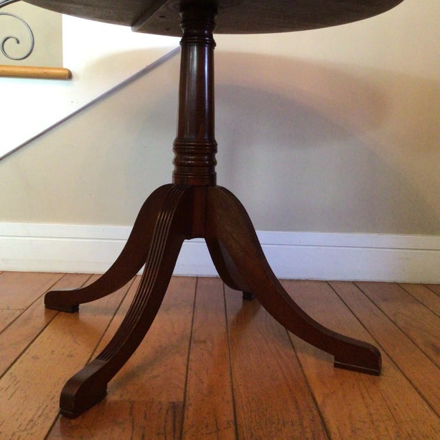 Round Solid Cherrywood Side Table by C. Rickard Regency Style For Sale - Image 10 of 12