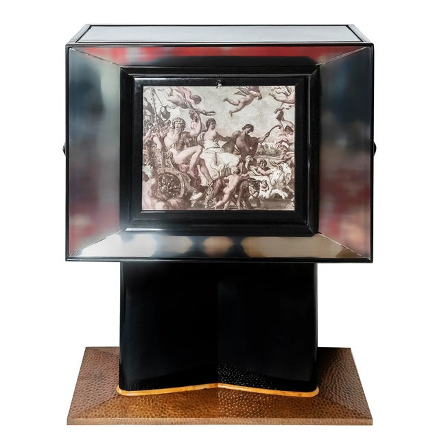 Art Deco Mirrored Illuminated Bar Cabinet from Valzania, Italy, 1940s For Sale - Image 10 of 10