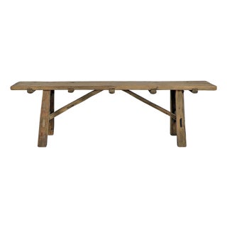 Matthew Izzo Home Wood Shop Reclaimed Elm Wood Door Bench For Sale