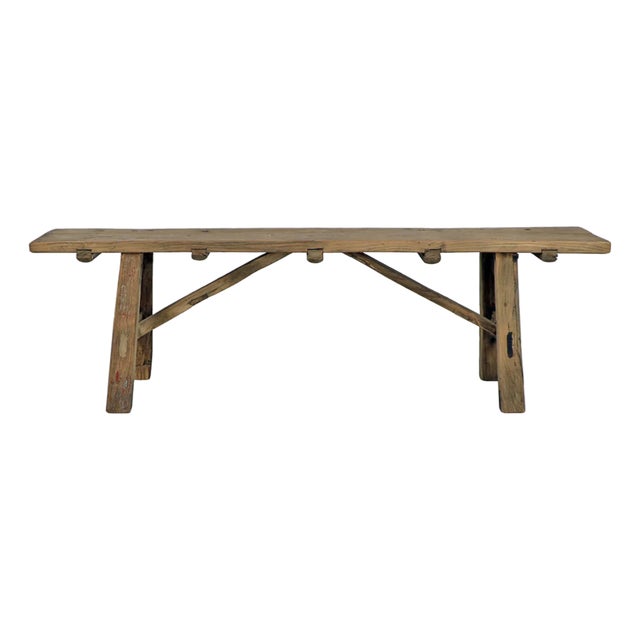 Matthew Izzo Home Wood Shop Reclaimed Elm Wood Door Bench For Sale