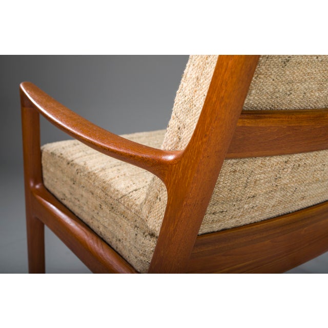 1960s Set of Senator Highback Armchair & Ottoman in Teak by Ole Wanscher for Poul Jeppesen Collectors, Cado, 1960s For Sale - Image 5 of 16