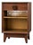Old Chapel Satin Walnut™ Architectural Nightstand With Antique Gold Interior For Sale