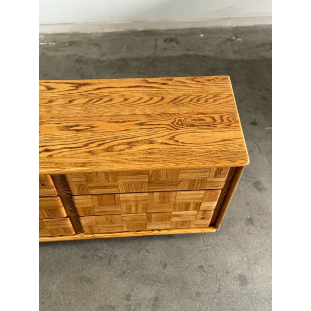 Wood 1970s Post Modern Dresser in Oak For Sale - Image 7 of 16