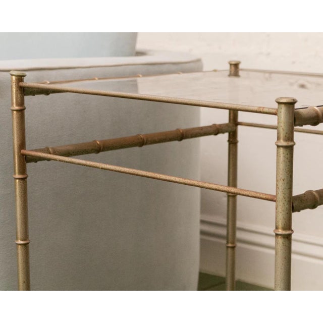 Mid 20th Century Faux Bamboo End Table For Sale - Image 5 of 8