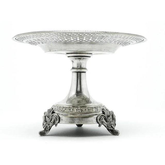 Silver Polish Biedermeier Bowl on Stand by Henniger, 1850s For Sale - Image 8 of 11