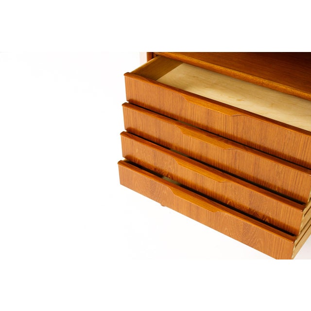 Danish Modern Mid Century Teak Corner Bar Cabinet — Johannes Sorth — Nexø Mobelfabrik, Attributed For Sale - Image 9 of 12