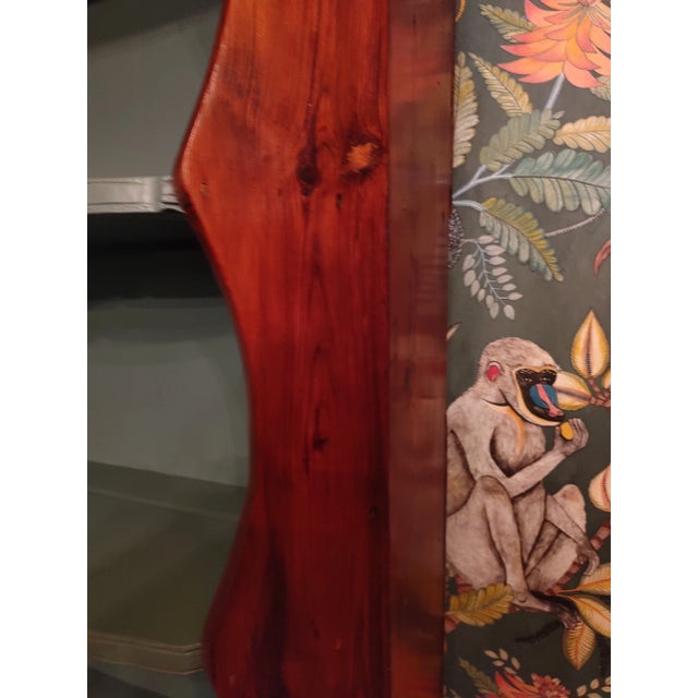 Blue 1940s Country Pine Corner Display Cabinet For Sale - Image 8 of 10