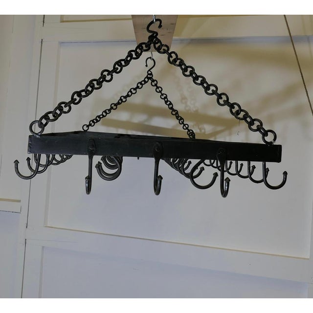 Huge French Iron Pot Hanger, Kitchen Utensil or Game Hanger A great piece with lots of Character, the design is based on...