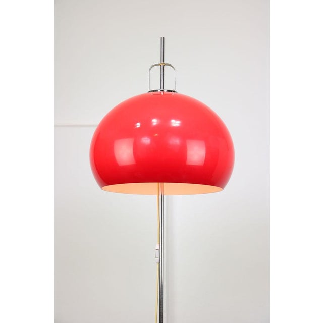 Rare large (45cm diameter) lucerna model in red colour. Takes two standard e14 light bulbs (not included). We will provide...