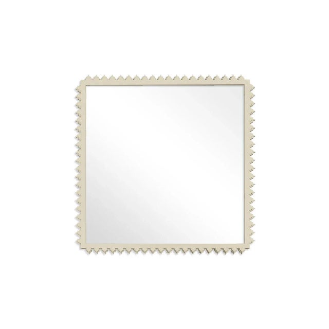 Contemporary Fleur Home Carnival Muses Square Mirror in Delaware Putty, 32x32 For Sale - Image 3 of 3