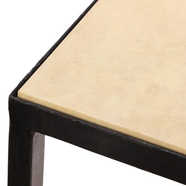 Metal A Parchment and Iron Console in the Manner of Jean-Michel Frank For Sale - Image 7 of 7