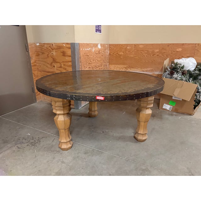 Industrial 1960s Brass Top Table -Great Britain For Sale - Image 3 of 7