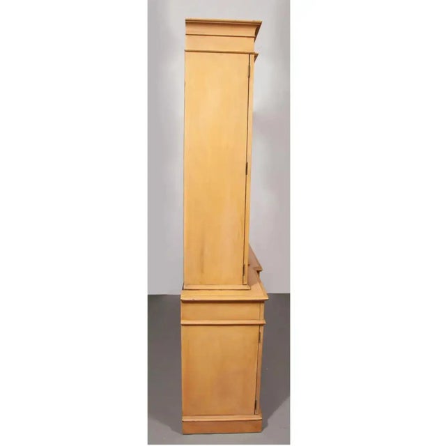 Red Hand-Painted & Decorated Front Neoclassical Style Breakfront Secretary Bookcase For Sale - Image 8 of 11