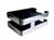Mid-Century Modern 1960's Radius One Aluminum Double Letter Desk Tray Designed by William Sklaroff For Sale - Image 3 of 15
