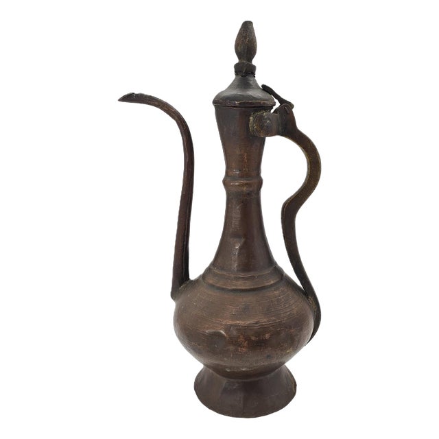 Antique 19th Century Ottoman Copper Ewer For Sale