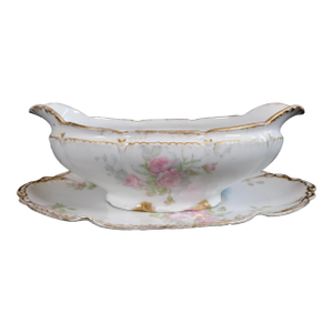 1960s Haviland Gerard, Dufraisseix & Abbot Gravy Boat and Underplate