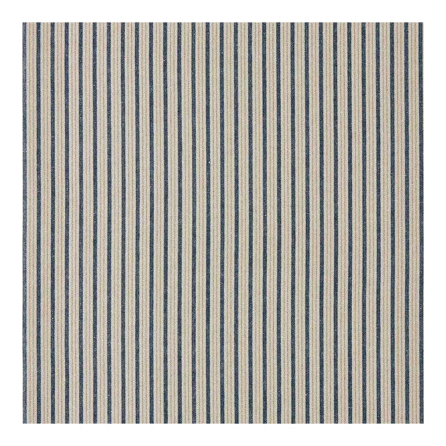 Sanderson Tetbury Stripe Fabric in Jodhpur Blue - a sample For Sale