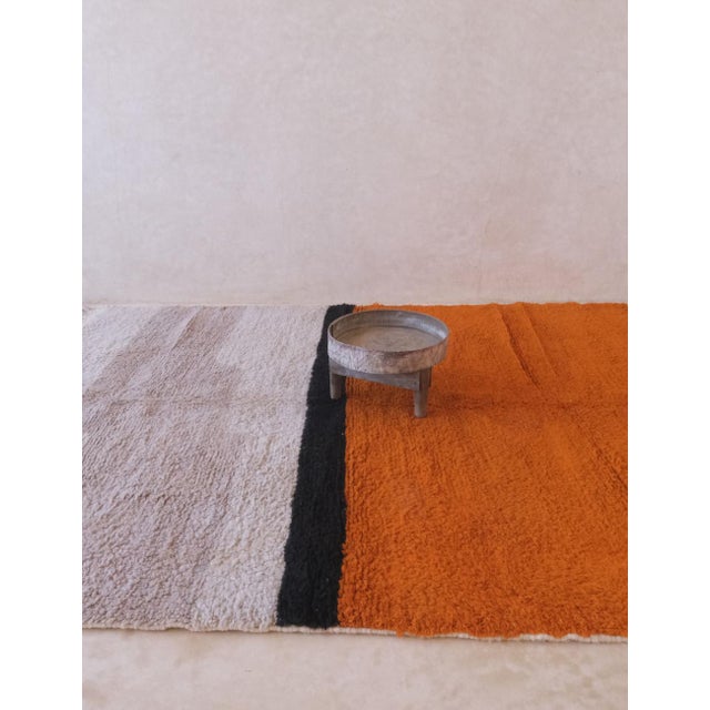 Burnt Orange Contemporary Moroccan Wool Rug - 8.8 X 7.2 Ft For Sale - Image 8 of 8