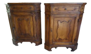 18th Century Style Italian Corner Cabinets - a Pair