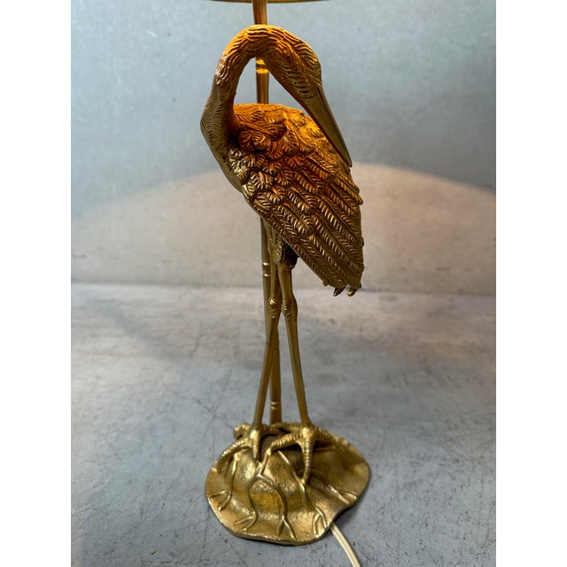 Gold Vintage Héron Table Lamp from Valenti Luce For Sale - Image 8 of 13