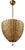 Mid-Century Rattan and Brass Pendant Light, Sweden, 1950s For Sale