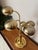 Metal Vintage Brass Waterfall/Tiered Eyeball Lamp After Sonneman For Sale - Image 7 of 12