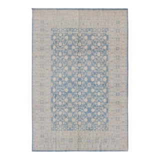 Pomegranate Design Modern Khotan Lt Blue Rug by Keivan Woven Arts 8'7 X 12'5 For Sale