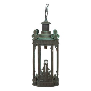 Bronze Art Deco Lantern, Circa 1920-30s For Sale